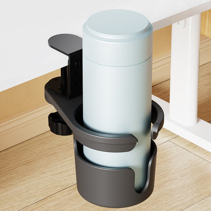 Drill-Free Desktop Cup Holder Stand Sturdy Plastic Anti-Slip Base Fits Mugs Cups
