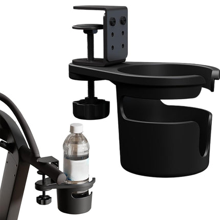 Drill-Free Desktop Cup Holder Stand Sturdy Plastic Anti-Slip Base Fits Mugs Cups
