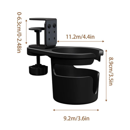 Drill-Free Desktop Cup Holder Stand Sturdy Plastic Anti-Slip Base Fits Mugs Cups