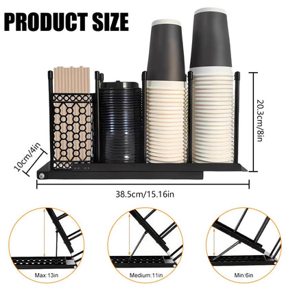 Multi Functional Adjustable Metal Cup Holder Non Slip for Home Office Cafe Use