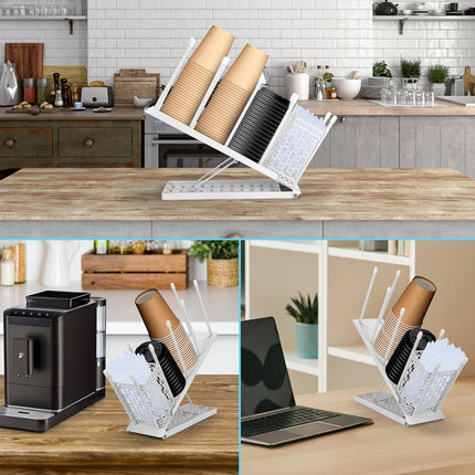 Multi Functional Adjustable Metal Cup Holder Non Slip for Home Office Cafe Use