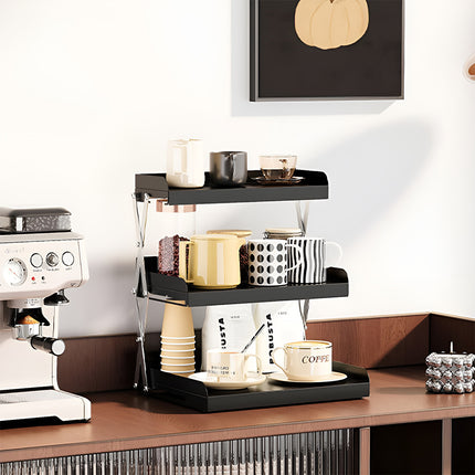 3 Tier Collapsible Cup Holder for Home Cafe Desk Coffee Mug Storage Organizer