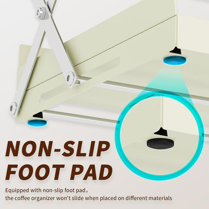 3 Tier Collapsible Cup Holder for Home Cafe Desk Coffee Mug Storage Organizer