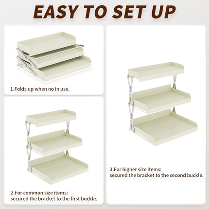 3 Tier Collapsible Cup Holder for Home Cafe Desk Coffee Mug Storage Organizer