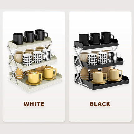 3 Tier Collapsible Cup Holder for Home Cafe Desk Coffee Mug Storage Organizer