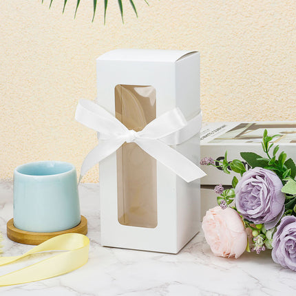 20PCS Cup Gift Boxes Sturdy with Clear Window Aesthetic for Coffee Cup Packaging