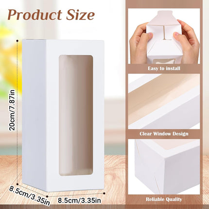 20PCS Cup Gift Boxes Sturdy with Clear Window Aesthetic for Coffee Cup Packaging