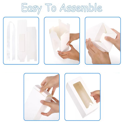 20PCS Cup Gift Boxes Sturdy with Clear Window Aesthetic for Coffee Cup Packaging