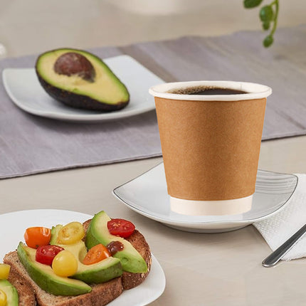 50PCS Disposable Coffee Cups 300ml Food-Grade for Takeaway Hot Cold Drinks Party