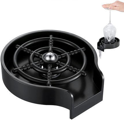 Stainless Steel Glass Rinser Sink Mounted High Pressure Bar Cup Washer Tool