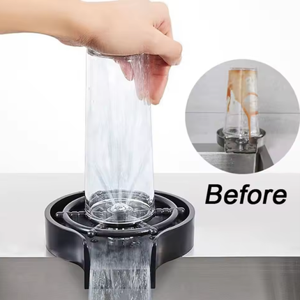 Stainless Steel Glass Rinser Sink Mounted High Pressure Bar Cup Washer Tool