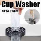 Stainless Steel Glass Rinser Sink Mounted High Pressure Bar Cup Washer Tool