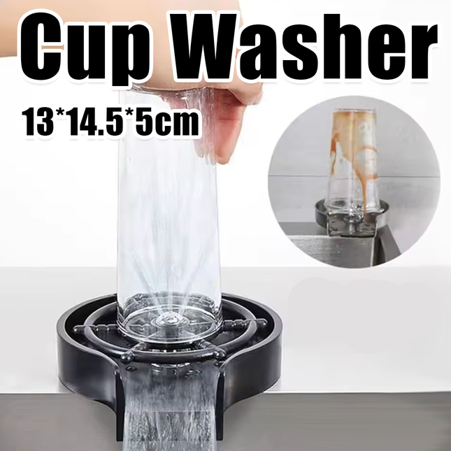 Stainless Steel Glass Rinser Sink Mounted High Pressure Bar Cup Washer Tool