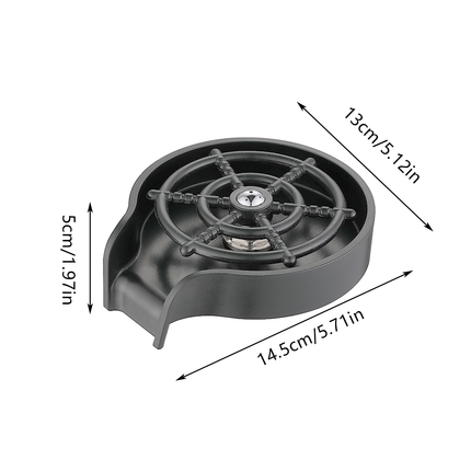 Stainless Steel Glass Rinser Sink Mounted High Pressure Bar Cup Washer Tool