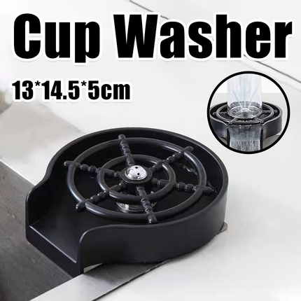 Stainless Steel Glass Rinser Sink Mounted High Pressure Bar Cup Washer Tool