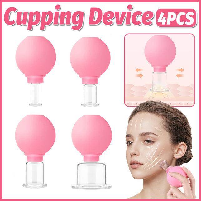 4PCS Facial Cupping Massage Set Vacuum Scraping Lifting Tool for Face Skin Care