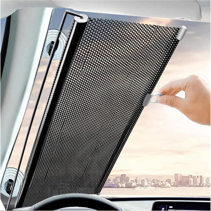 Car Window Sun Shade Retractable Side Visor Shield Cover Roll Curtain For Auto Use