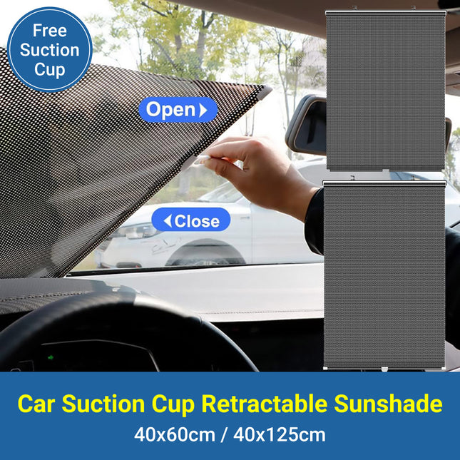 Car Window Sun Shade Retractable Side Visor Shield Cover Roll Curtain For Auto Use