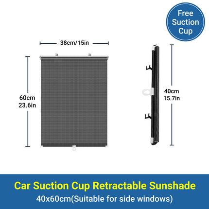 Car Window Sun Shade Retractable Side Visor Shield Cover Roll Curtain For Auto Use
