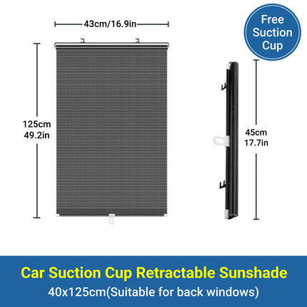 Car Window Sun Shade Retractable Side Visor Shield Cover Roll Curtain For Auto Use
