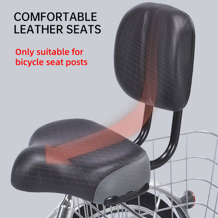 Electric Bicycle Tricycle Seat With Backrest Adjustable Comfortable Bike Seat