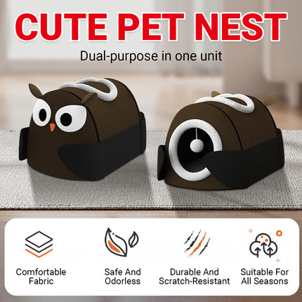Cute Pet Nest Durable Comfortable Fabric for Cats Kitties Warm Indoor Sleeping