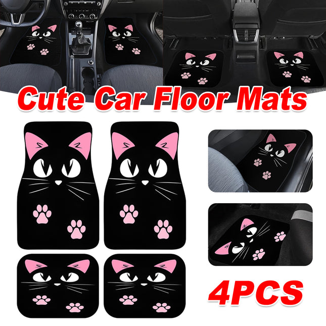 4 PCS Car Durable Floor Mats For All Car Models Anti Slip Waterproof Easy Clean