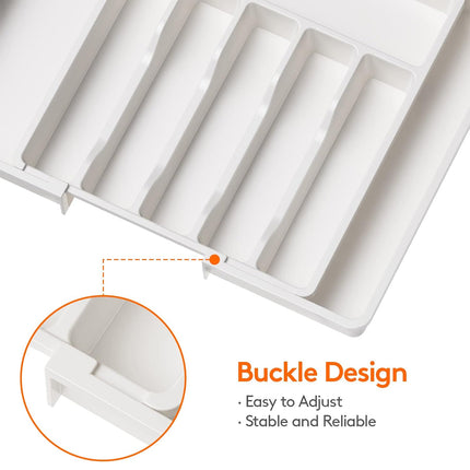 Portable Tableware Storage Box Telescopic Household Storage Tray Organizer