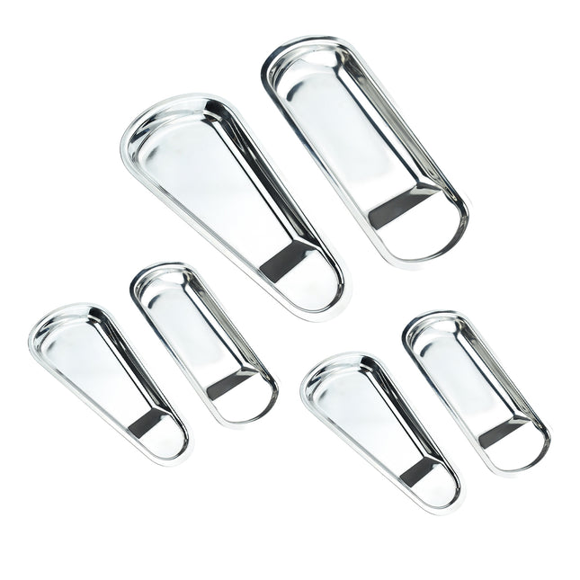 6PCS Stainless Steel Utensil Rest Trays Spoon Holder Kitchen Counter Organiser