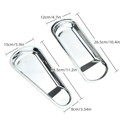 6PCS Stainless Steel Utensil Rest Trays Spoon Holder Kitchen Counter Organiser