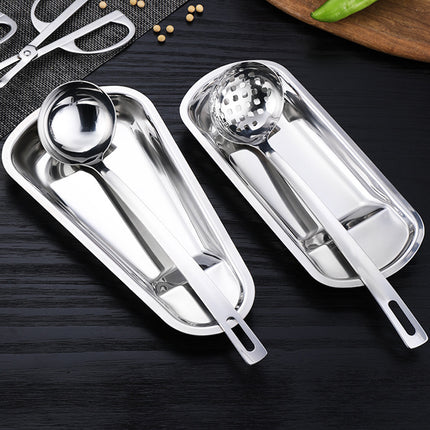 6PCS Stainless Steel Utensil Rest Trays Spoon Holder Kitchen Counter Organiser