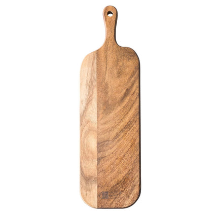 Acacia Wood Cutting Board - Round or Paddle Serving Board Food-Safe Non-Slip