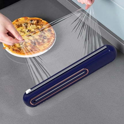 Household Plastic Wrap Cutter Double-Sided Sliding Knife Cutter Safe Durable