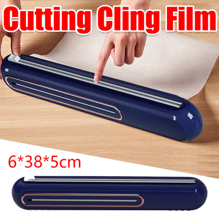 Household Plastic Wrap Cutter Double-Sided Sliding Knife Cutter Safe Durable