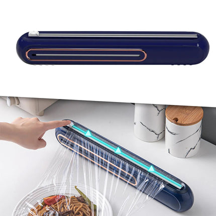 Household Plastic Wrap Cutter Double-Sided Sliding Knife Cutter Safe Durable