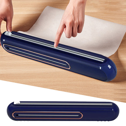 Household Plastic Wrap Cutter Double-Sided Sliding Knife Cutter Safe Durable