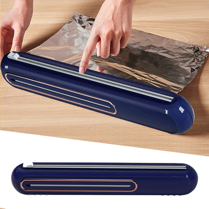Household Plastic Wrap Cutter Double-Sided Sliding Knife Cutter Safe Durable