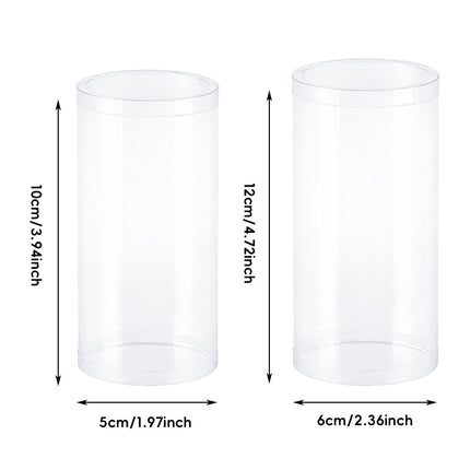 50pcs Clear Cylinder Organizer Storage Tube Container Case Pack Set Kit Easy Use