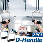 2pcs Metal D-Handle Stirrup Cable Attachments Machine Workout Fitness Gym