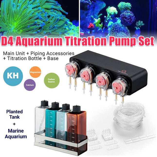4 Channel Aquarium Dosing Pump Auto Titration System Reef Marine Planted Tank