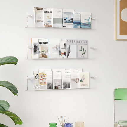 Wall-Mount Acrylic Storage Rack 2 Styles Storage Shelf Modern for Home Bathroom