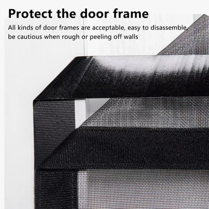 Self-Sealing Door Curtain Insect Proof Durable Mesh Screen for Home Kitchen Use