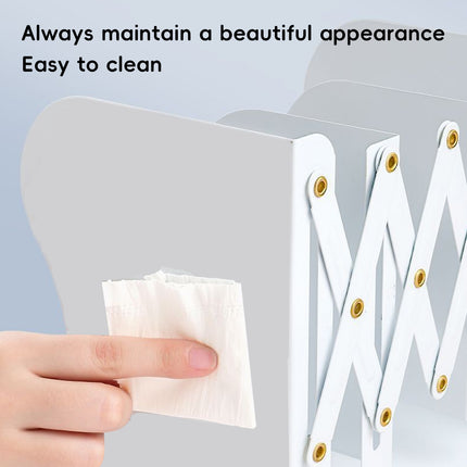 Extendable Metal Desktop Book Storage Rack Bookshelf Space Saving Adjustable