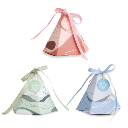 50PCS Hexagonal Candy Cones Treat Box Party Favor Bags for Wedding Birthday