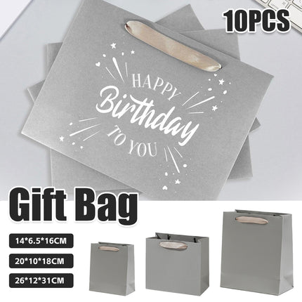 10PCS Gift Bags with Handles Wedding Party Bags High Strength Durable Paper
