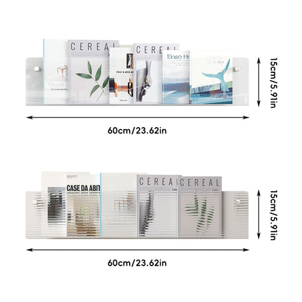 Wall-Mount Acrylic Storage Rack 2 Styles Storage Shelf Modern for Home Bathroom