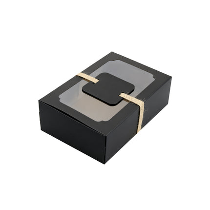 24PCS Kraft Candy Box with Clear Window Easy to Assemble Durable Gift Boxes