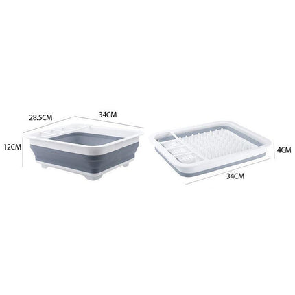 Home Master Collapsible Dish Drainer Small Spaces Camping Caravan 34CM X 28.5CM - Aimall