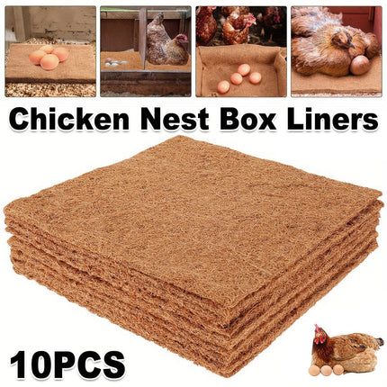 10pcs Chicken Nest Box Liner Soft Cushions for Poultry Hen Laying Coop Nest Pads