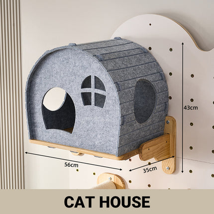 DIY Pegboard Cat Climbing Frame Wall Mounted Activity Center Freely Matched